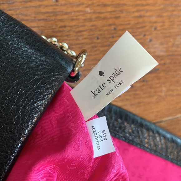 Kate Spade Astor Court Naomi Quilted Crossbody Bag Shimmer Black Chain Small - Picture 12 of 14